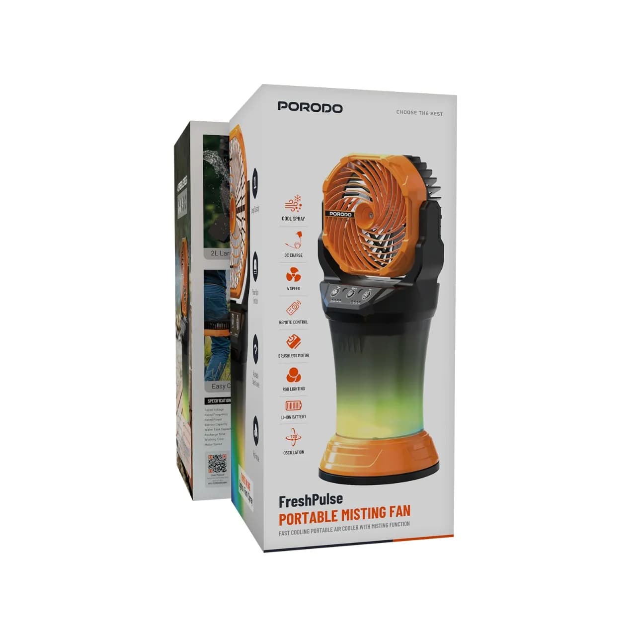 Porodo Fresh Pulse Portable Misting Fan