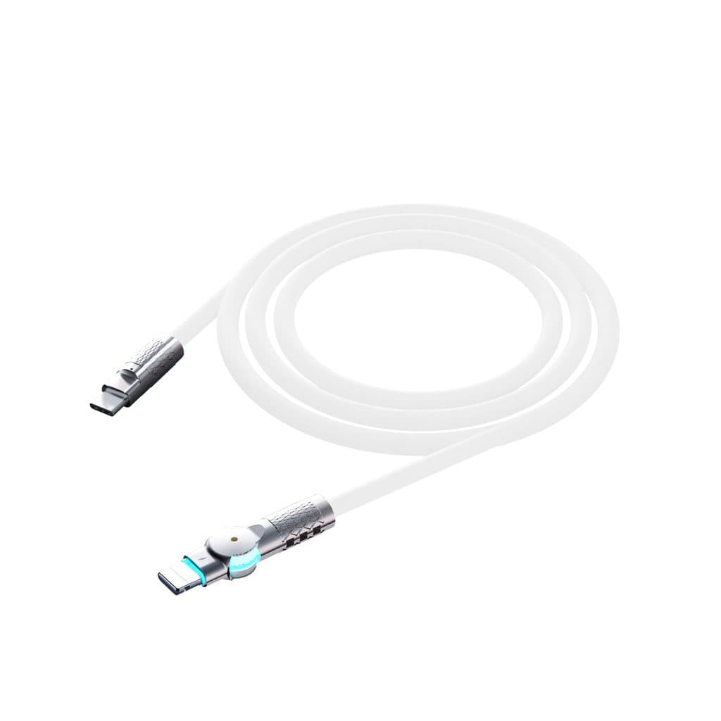 Porodo High-Speed Rotating USB-C to USB-C Cable 1M