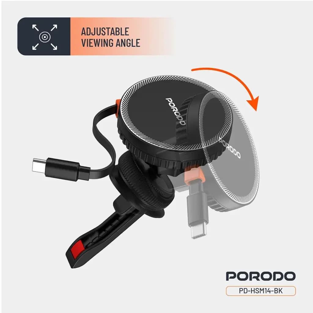Porodo HS14 Magsafe Charger Retractable Type-C