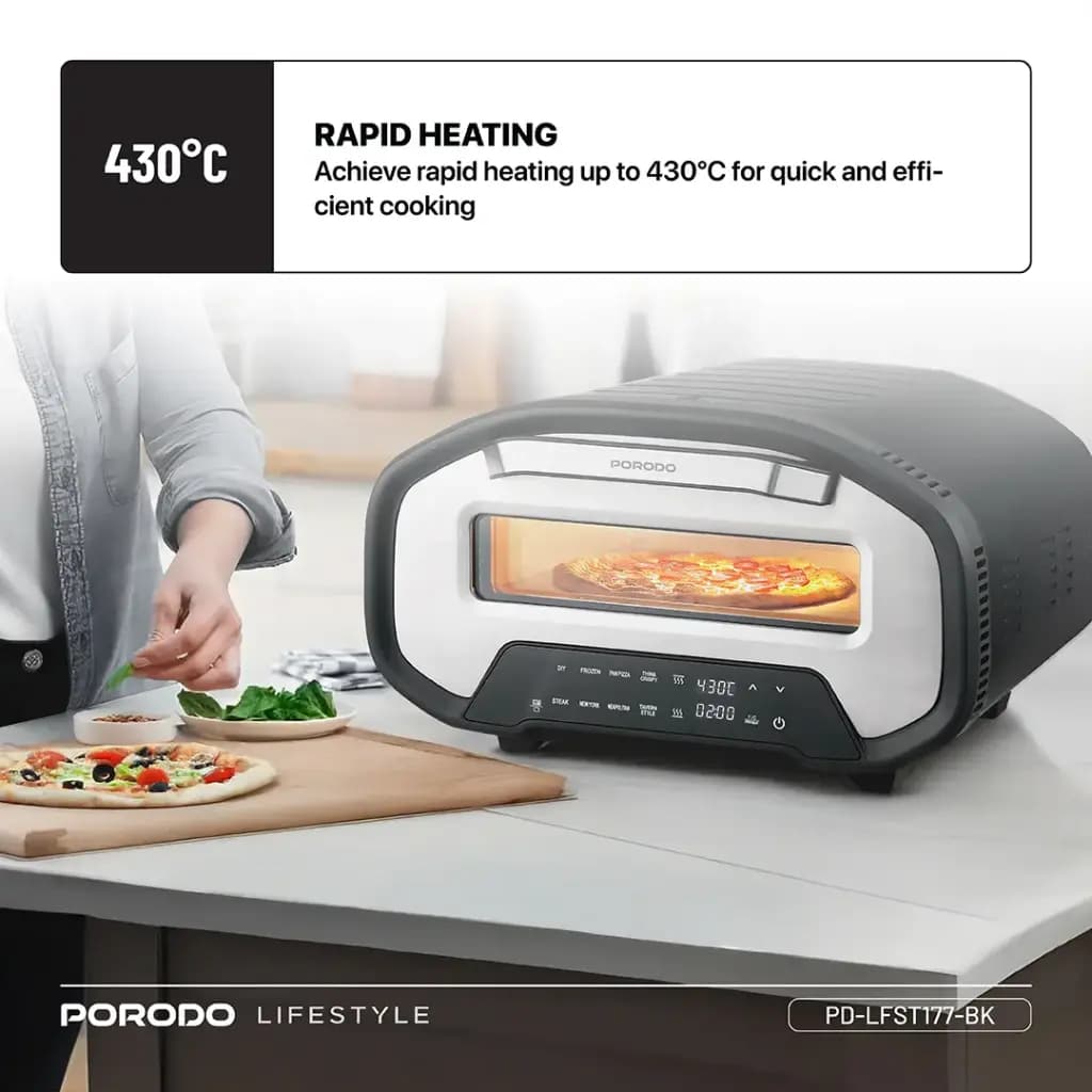 Porodo Lifestyle 12'' Indoor Electric Pizza Maker