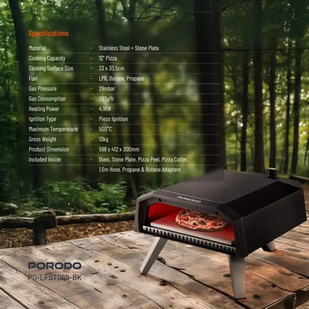 Porodo Lifestyle 12" Pizza Outdoor Oven