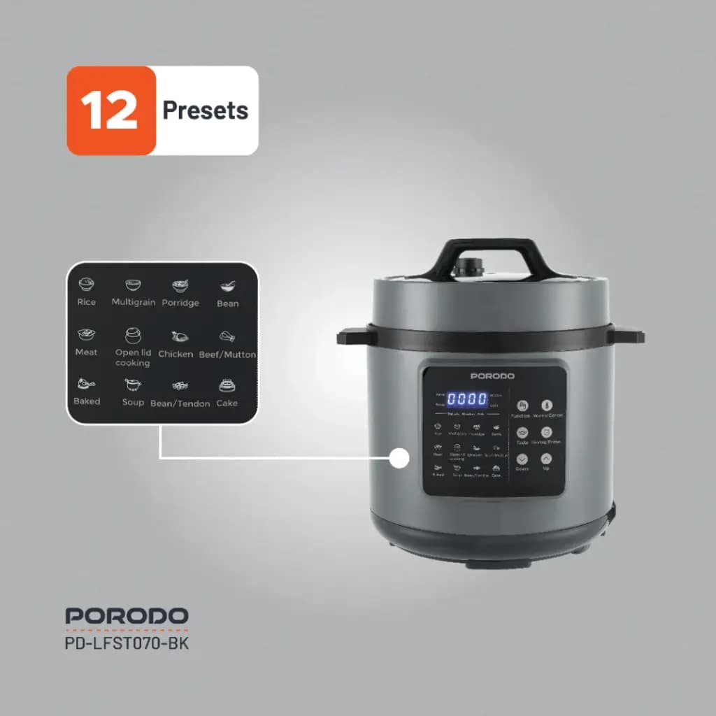 Porodo Lifestyle 1300W Multi-Cuisine Pressure Cooker