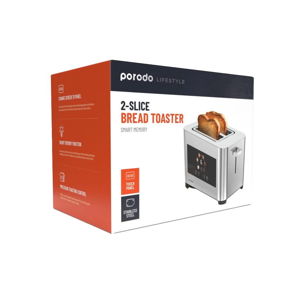 Porodo Lifestyle 2-Slice Bread Toaster Smart Memory