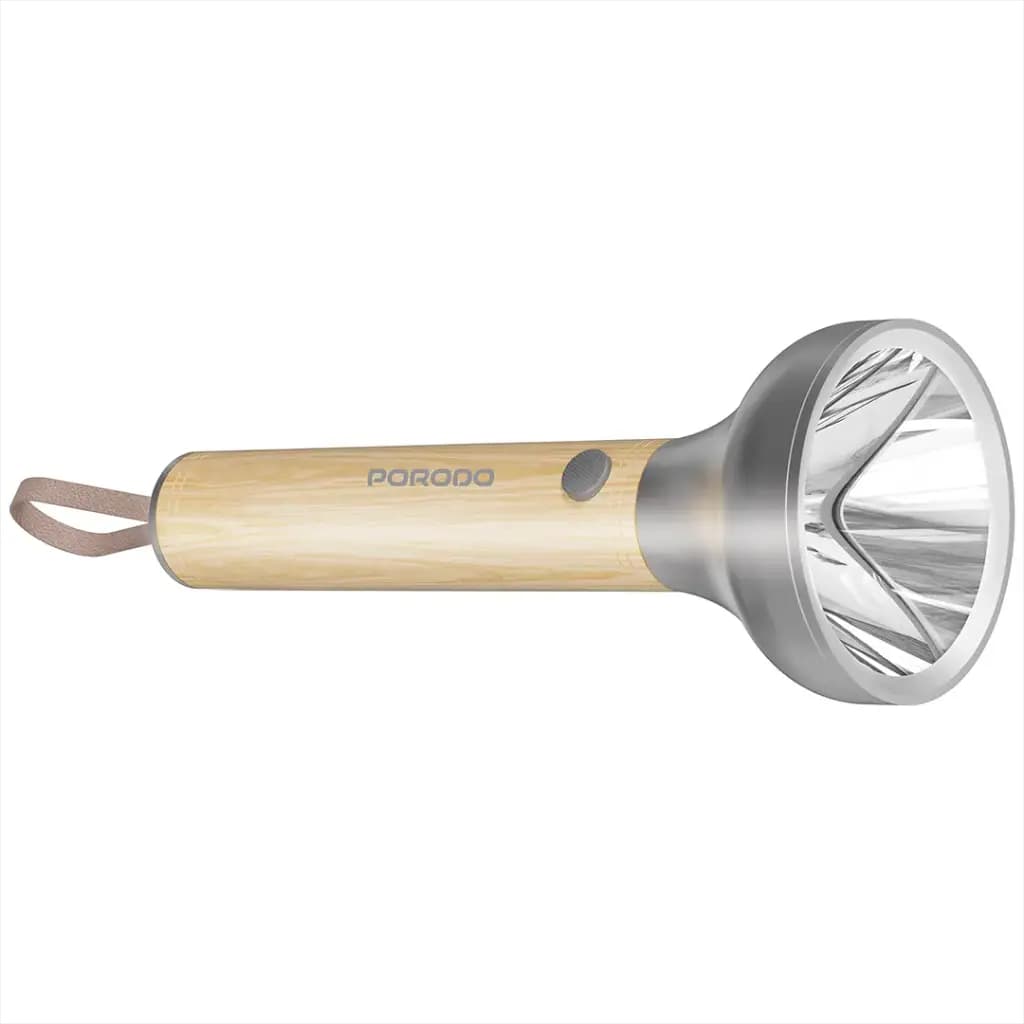 Porodo Lifestyle Birch 190 Wooden LED Flashlight