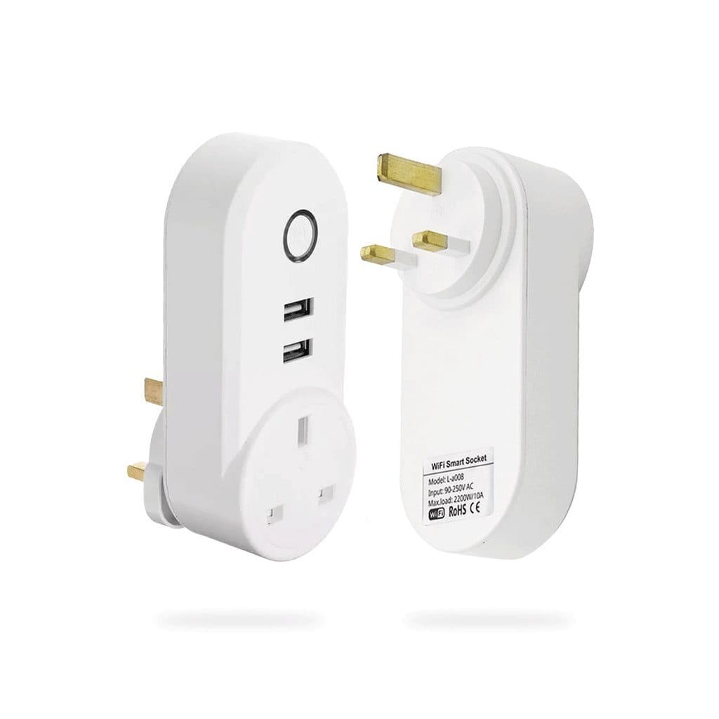 Porodo Lifestyle Dual USB-Port Smart Wifi Plug UK 16A