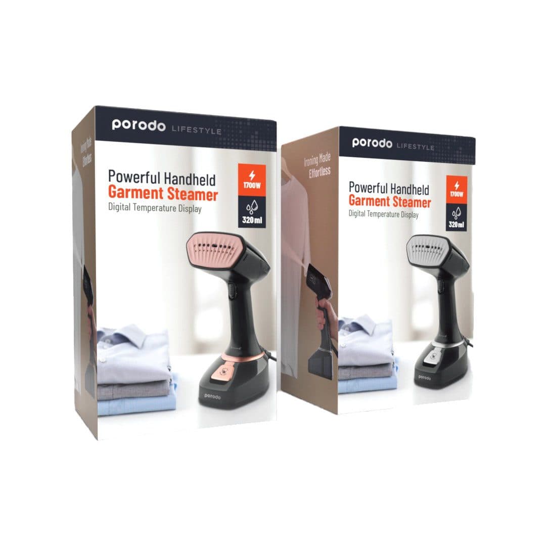 Porodo Lifestyle Handheld Garment Steamer Digital Temperature Display