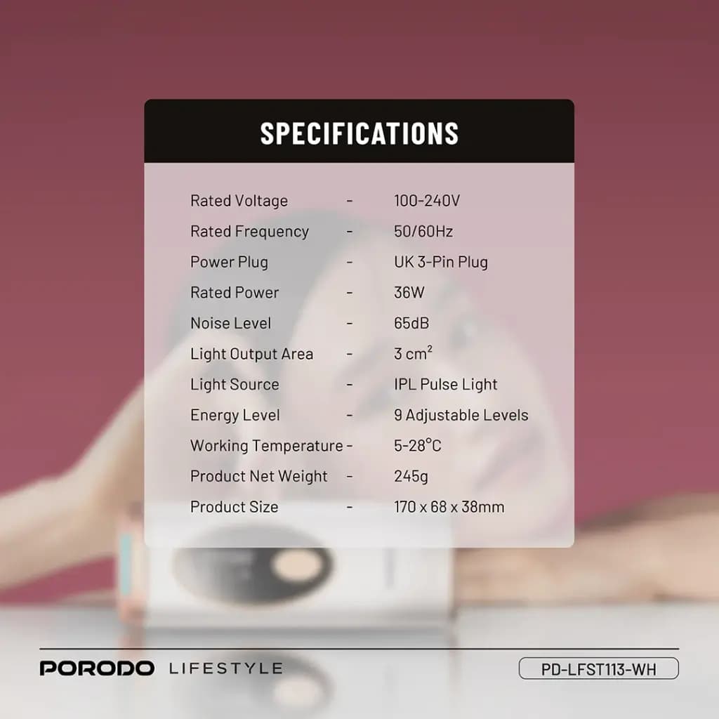 Porodo Lifestyle IPL Hair Removal Device