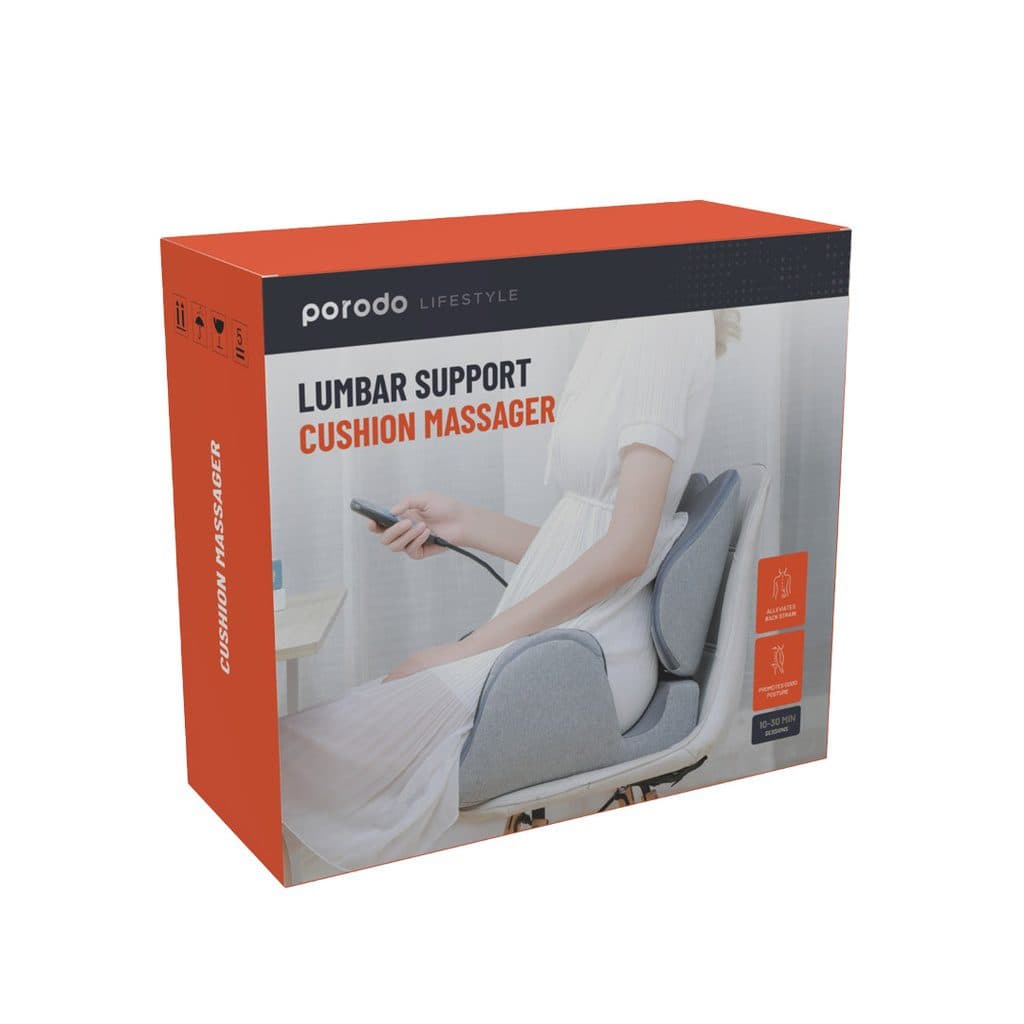 Porodo Lifestyle Lumbar Support Cushion Massager