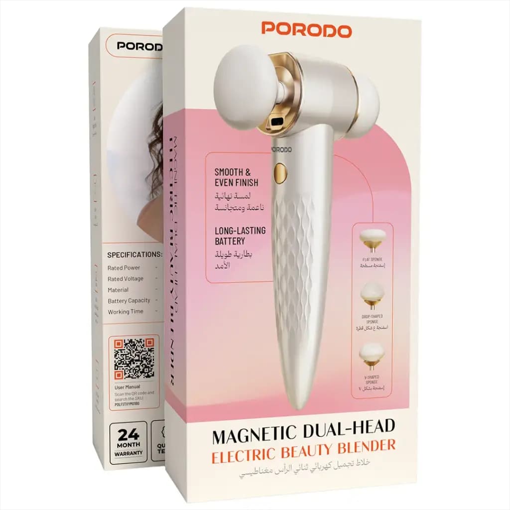 Porodo Lifestyle Magnetic Dual-Head Electric Beauty Blender