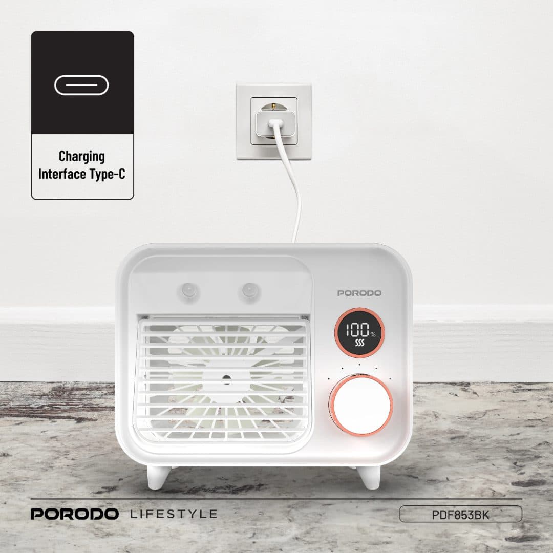 Porodo Lifestyle Mini Mist Fan Desktop Air Cooler