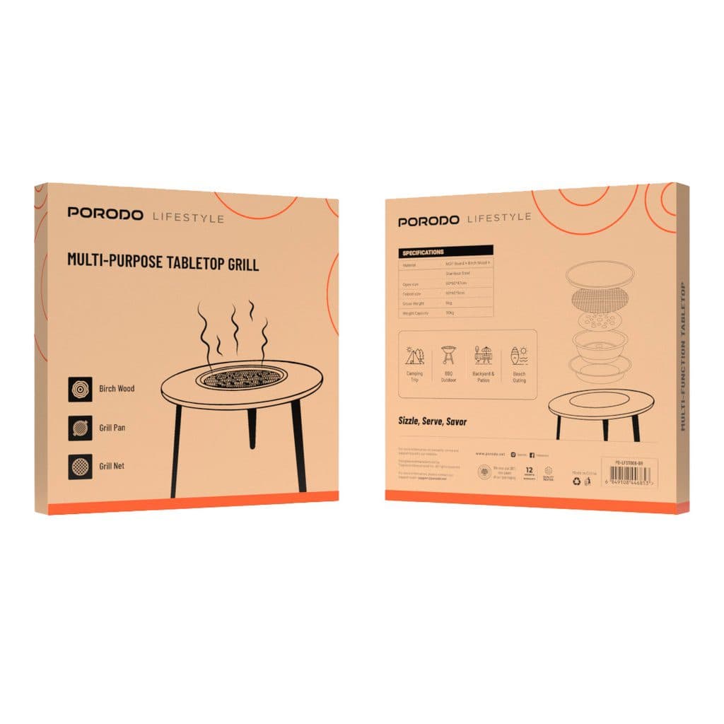 Porodo Lifestyle Multi-Purpose Tabletop Grill