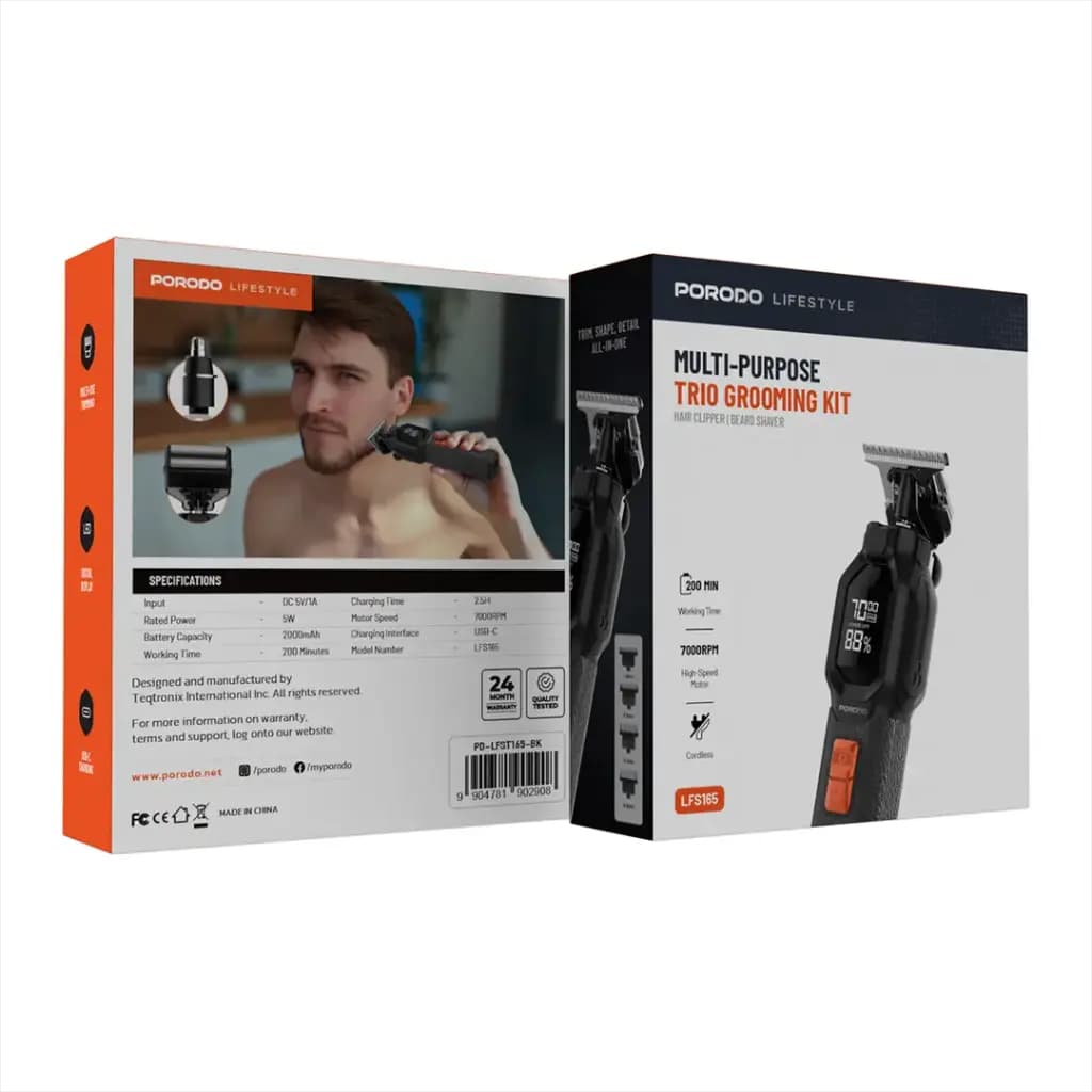 Porodo Lifestyle Multi-Purpose Trio Grooming Kit