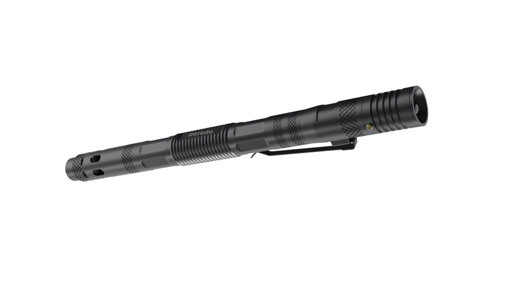 Porodo LifeStyle Outdoor 9in1 Flashlight with Holder Pen Whistle Bottle Opener and Safety Hammer-