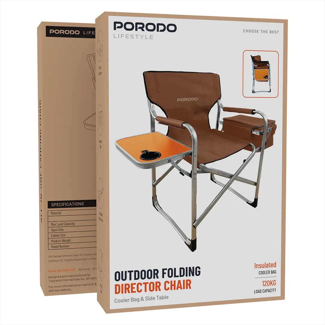 Porodo Lifestyle Outdoor Folding Director Chair