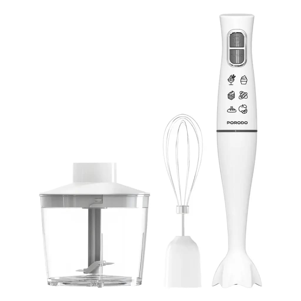 Porodo Lifestyle Powerful Hand Blender Food Chopper & Whisker