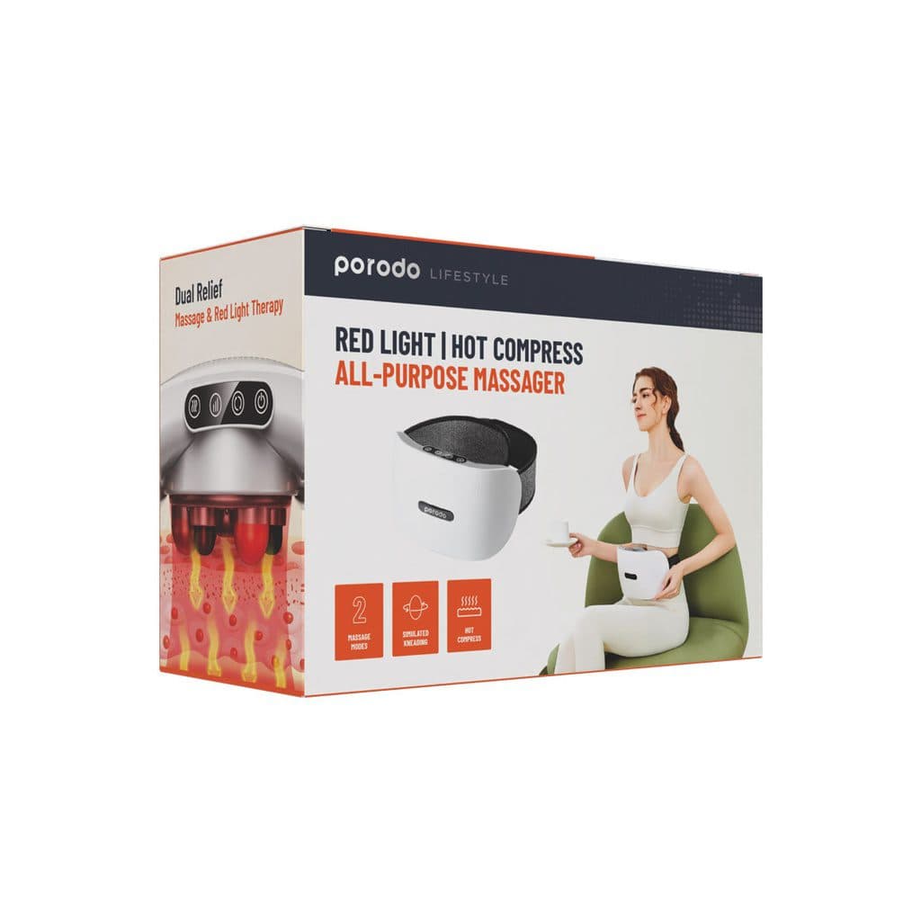 Porodo Lifestyle Red Light and Hot Compress Massager