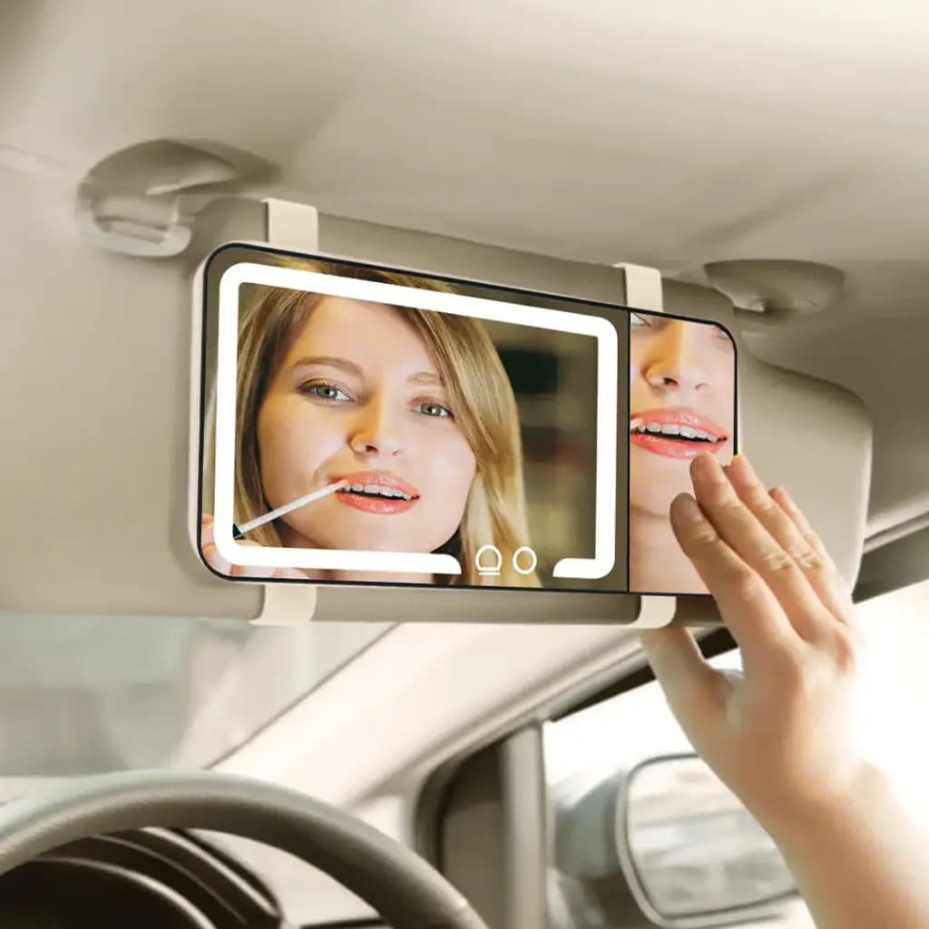 Porodo Lifestyle Shinevibe LED Car Makeup Mirror