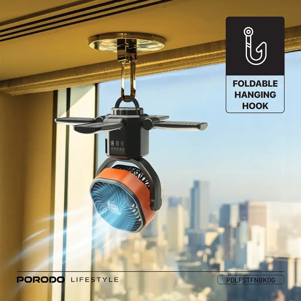 Porodo Lifestyle Suncharge Outdoor Solar Fan