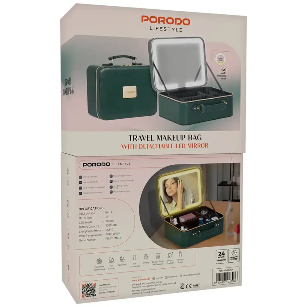 Portable Jewelry Organizer Case with Mirror