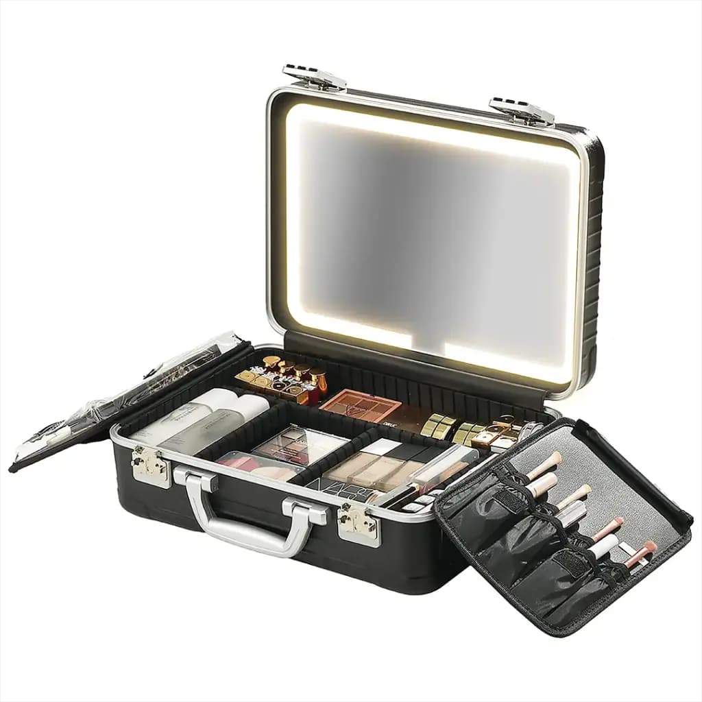 Portable Makeup Case with LED Light