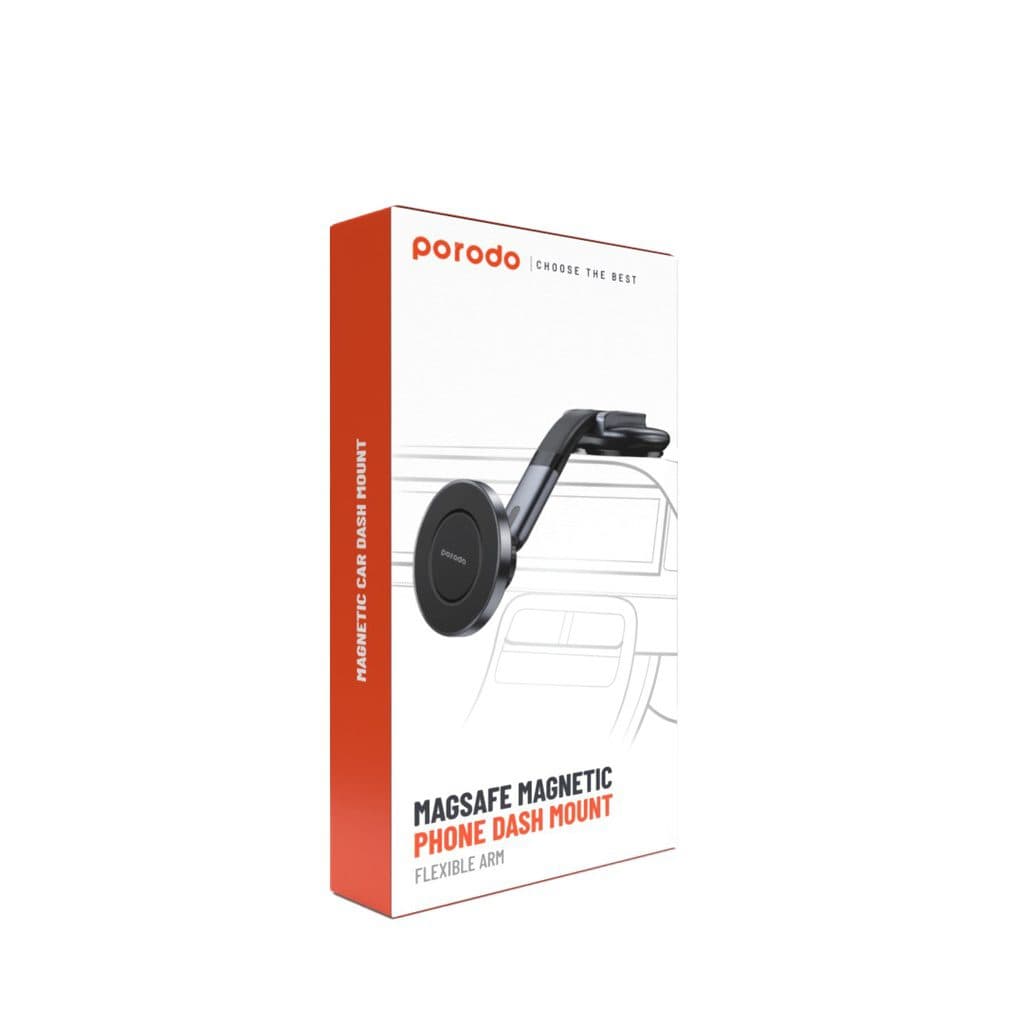 Porodo Magsafe Magnetic Phone Dash Mount Flexible Arm