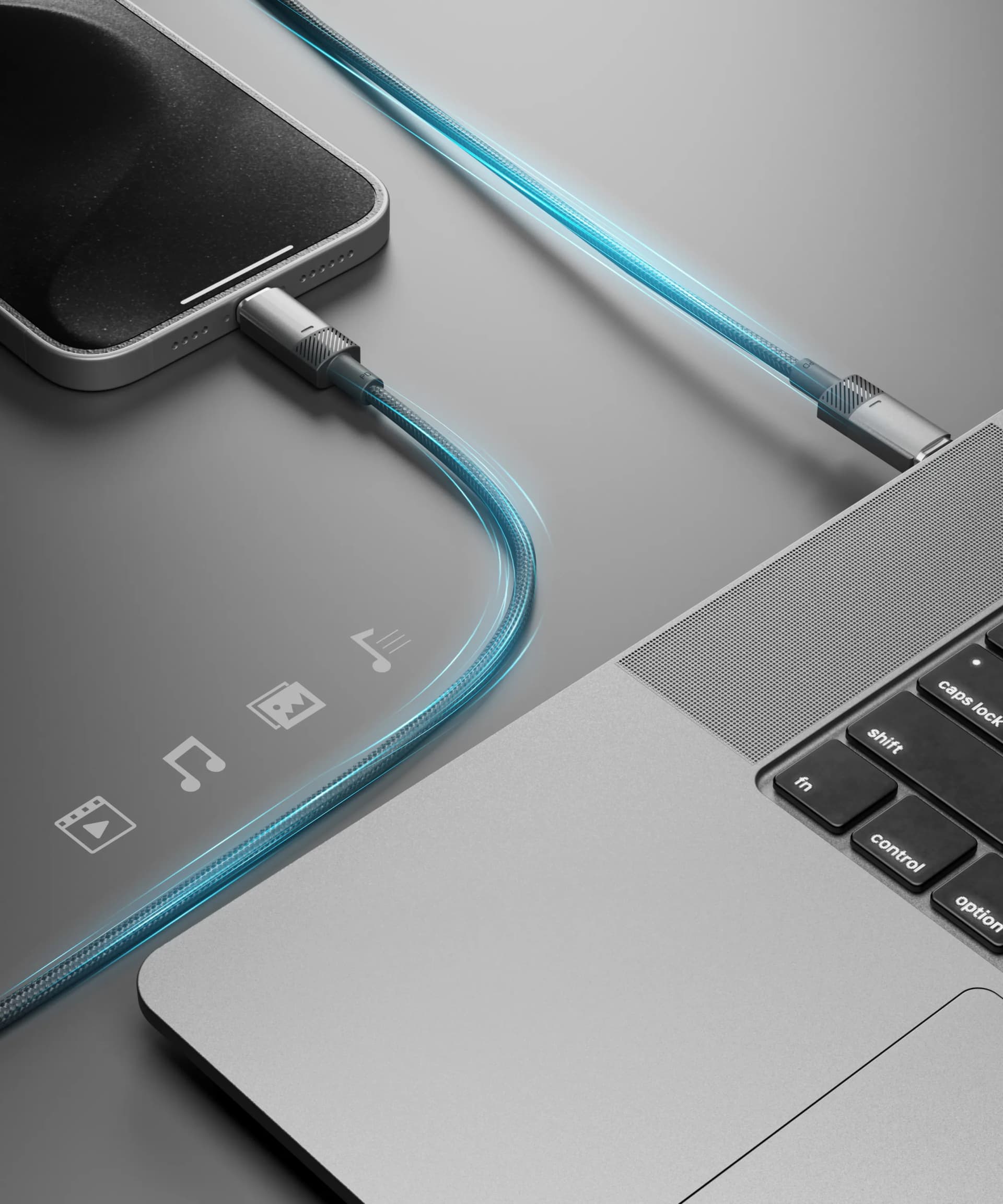 Porodo Multi-Connector Type-C Magnetic Charging Cable