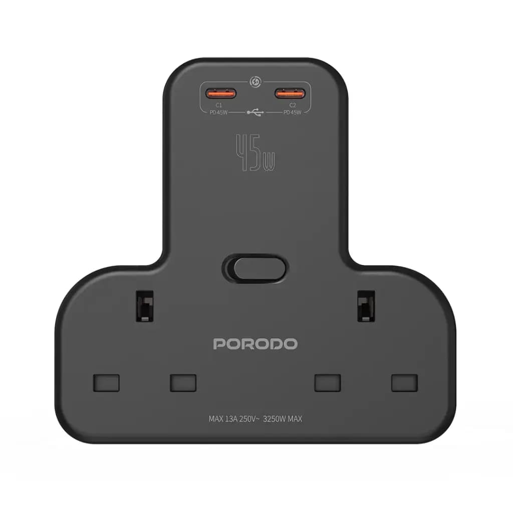 Porodo Multi-Port Wall Socket