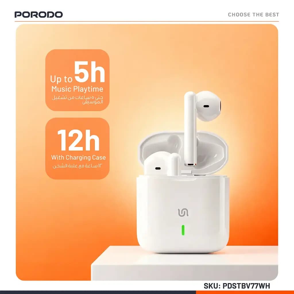 Porodo Popwave True Wireless Deep Bass Earbuds