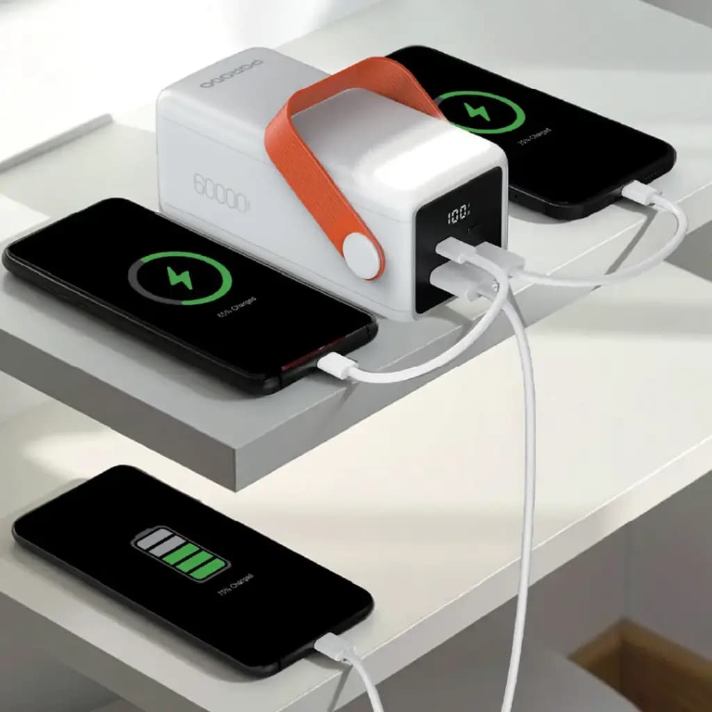 Porodo PortaPower 60000mAh Power Bank with Built-In LED Lighting