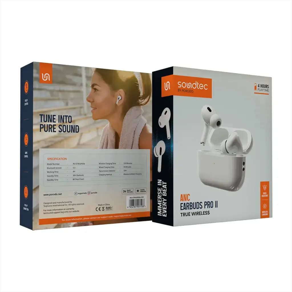 Porodo Soundtec ANC Earbuds Pro II True Wireless
