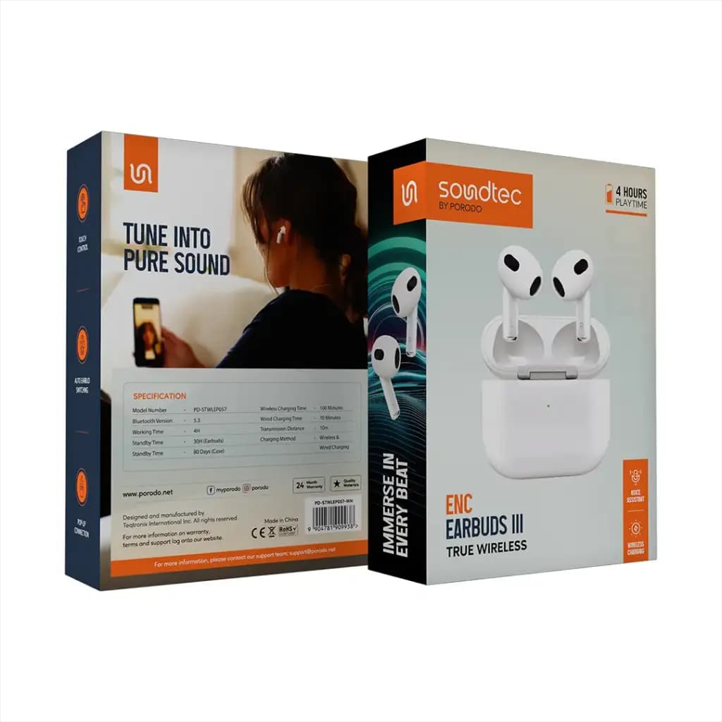 Porodo Soundtec ENC Earbuds III True Wireless