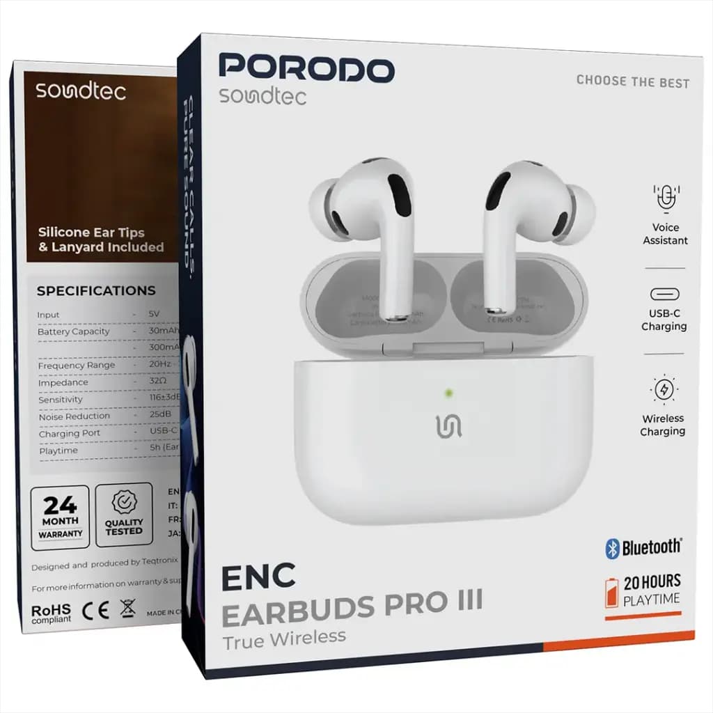 Porodo Soundtec ENC Earbuds Pro 3