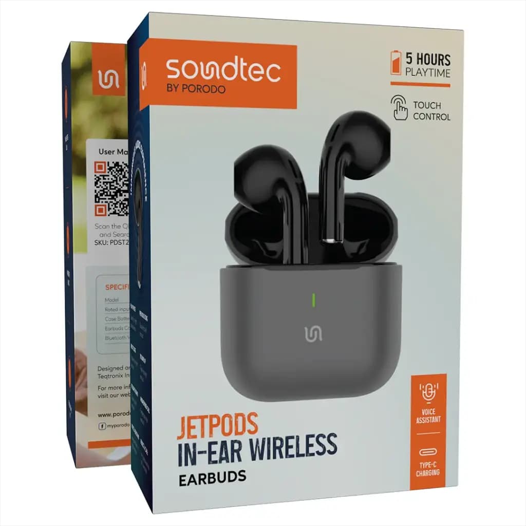 Porodo Soundtec Jetpods In-Ear Wireless Earbuds
