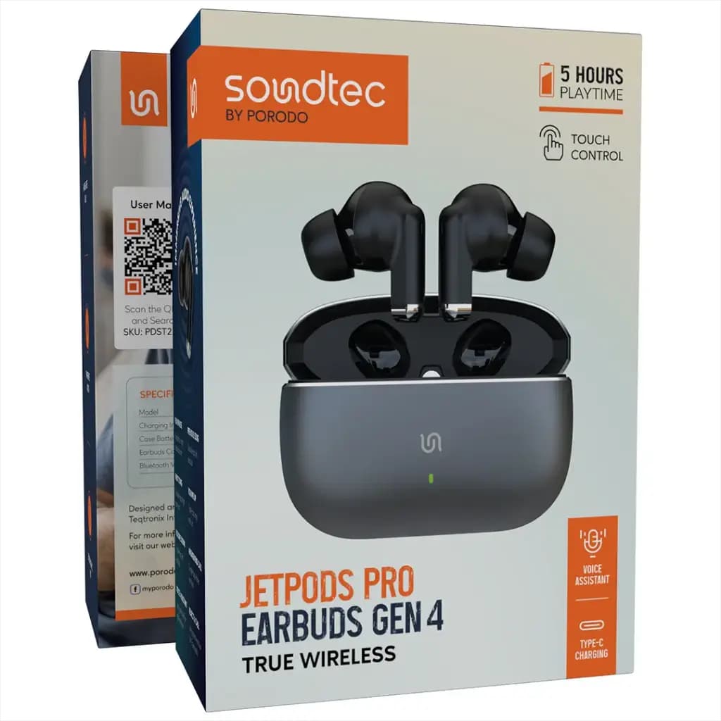 Porodo Soundtec Jetpods Pro Earbuds Gen 4 True Wireless
