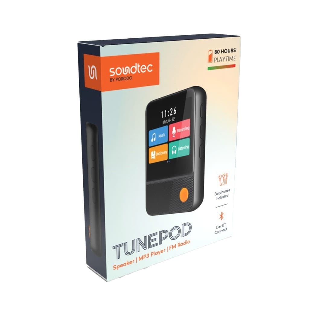 Porodo Soundtec Tunepod Speaker MP3 Player FM Radio