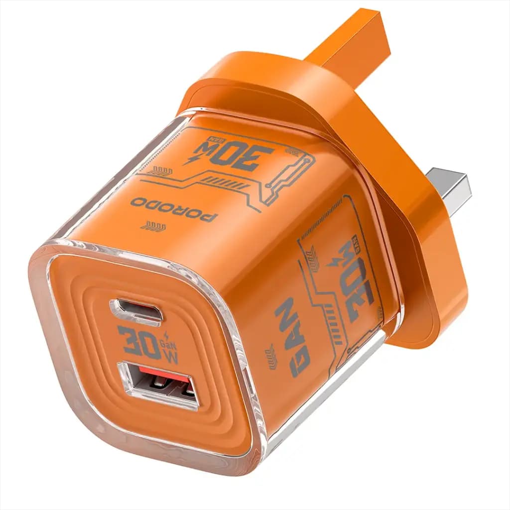 Porodo Tezclarte Quick Wall Charger Dual-Port Fast Charging