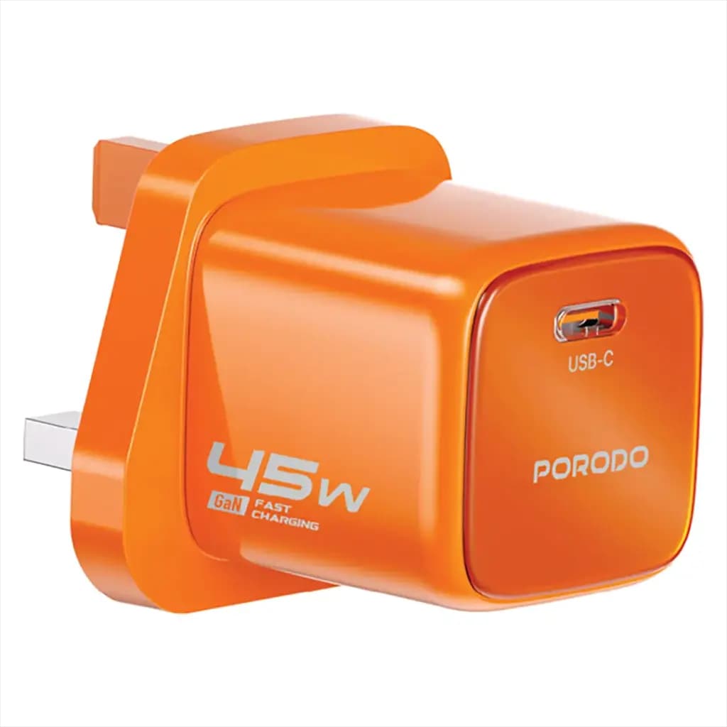 Porodo Tezorenzza USB-C 45W GaN Fast Charging Wall Adaptor