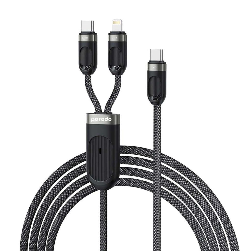 Porodo Type-C & Lightning Fast Charging Cable USB-C PD Input