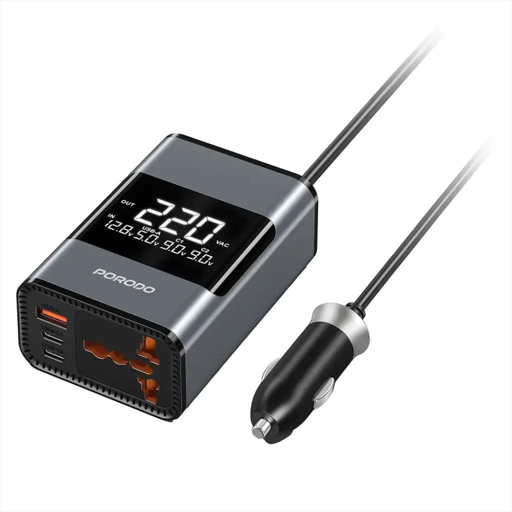 Porodo Universal AC Car Power Inverter