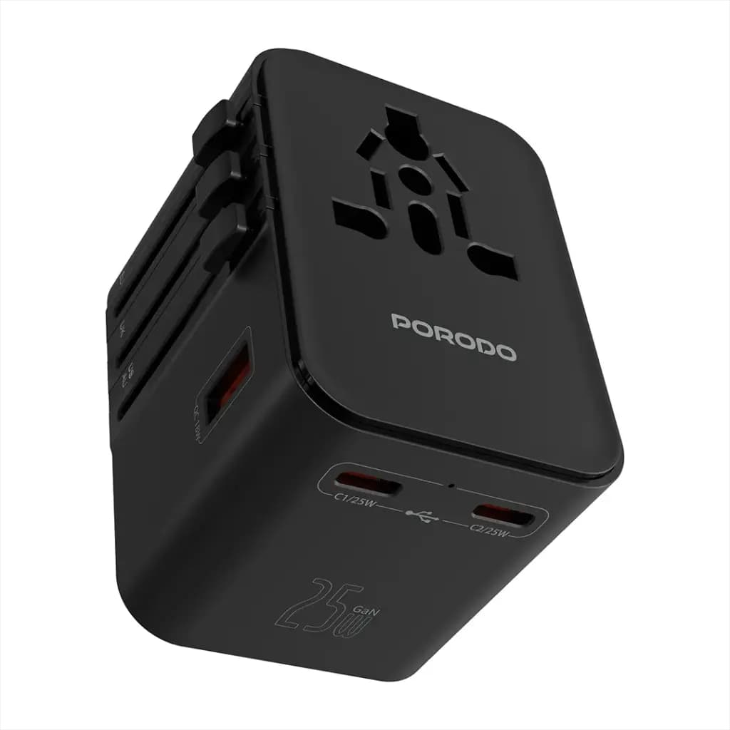Porodo Universal Travel Multi-Port Quick Charger