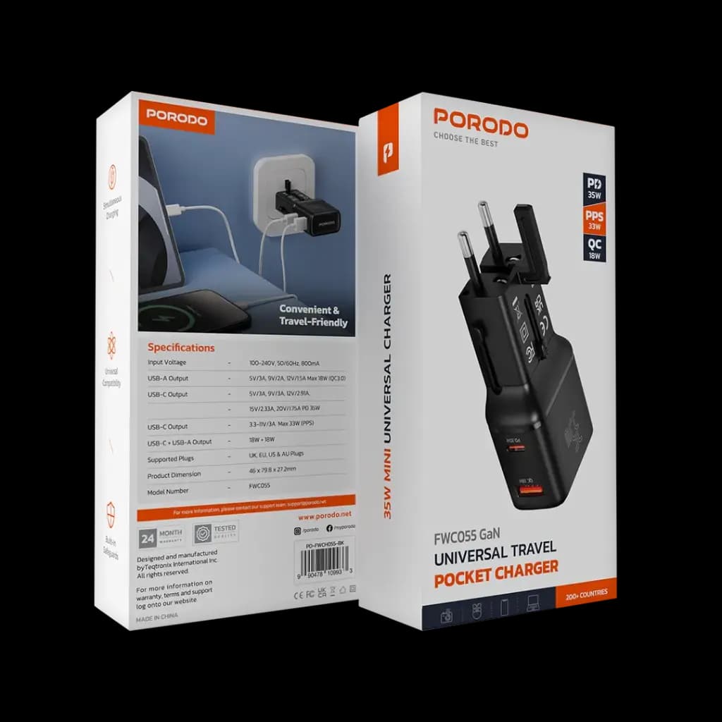 Porodo Universal Travel Pocket Charger