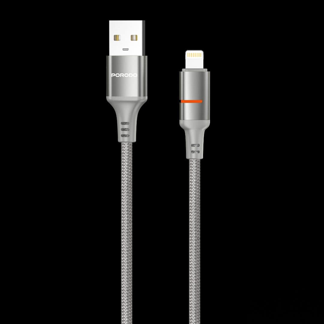 Porodo USB-A to Lightning LED Charging Cable