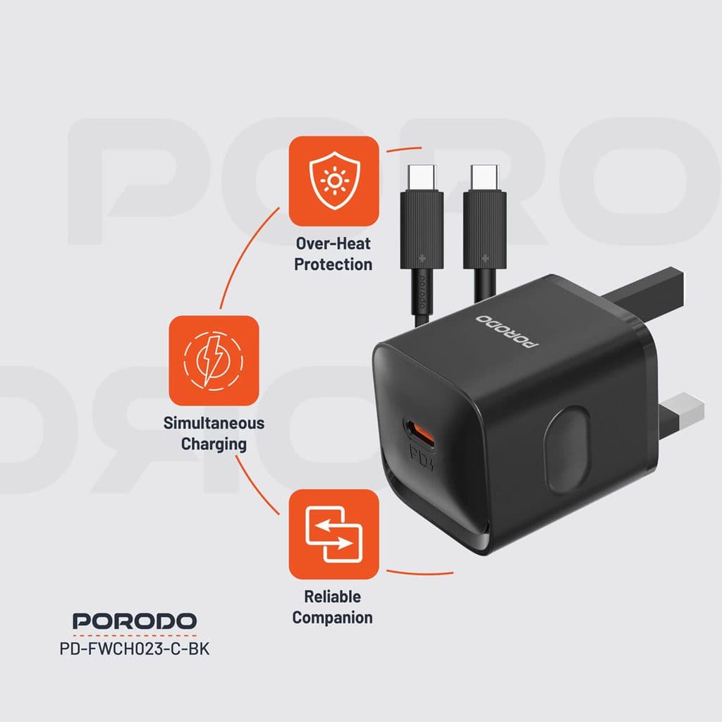 Porodo USB-C Power Delivery Wall Charger