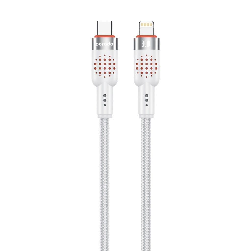 Porodo USB-C to Lightning Aluminum Braided Cable