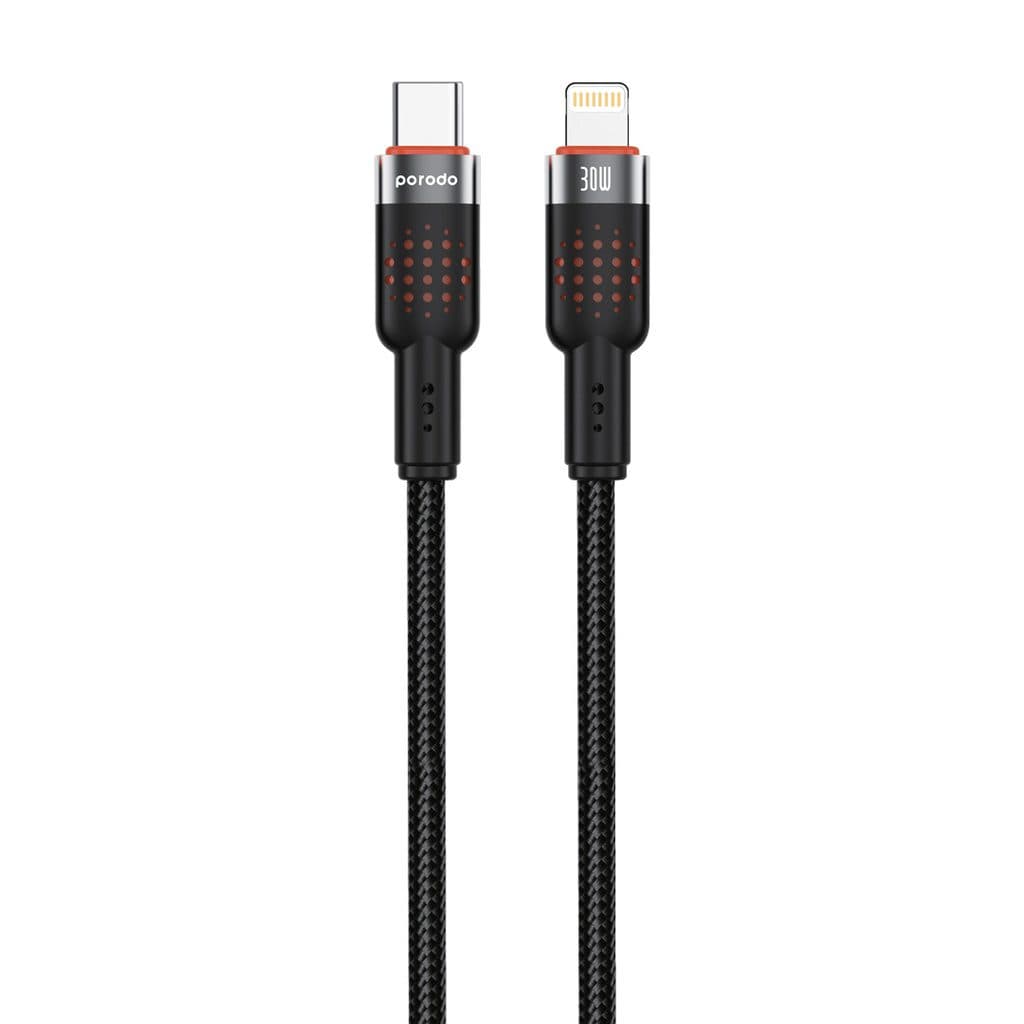 Porodo USB-C to Lightning Aluminum Braided Cable
