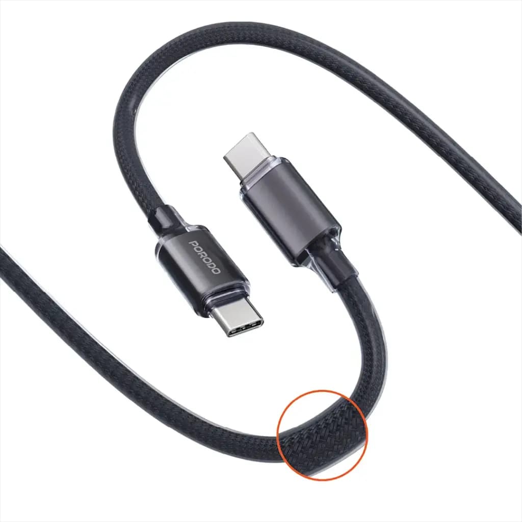 Porodo USB-C to USB-C Braided Cable