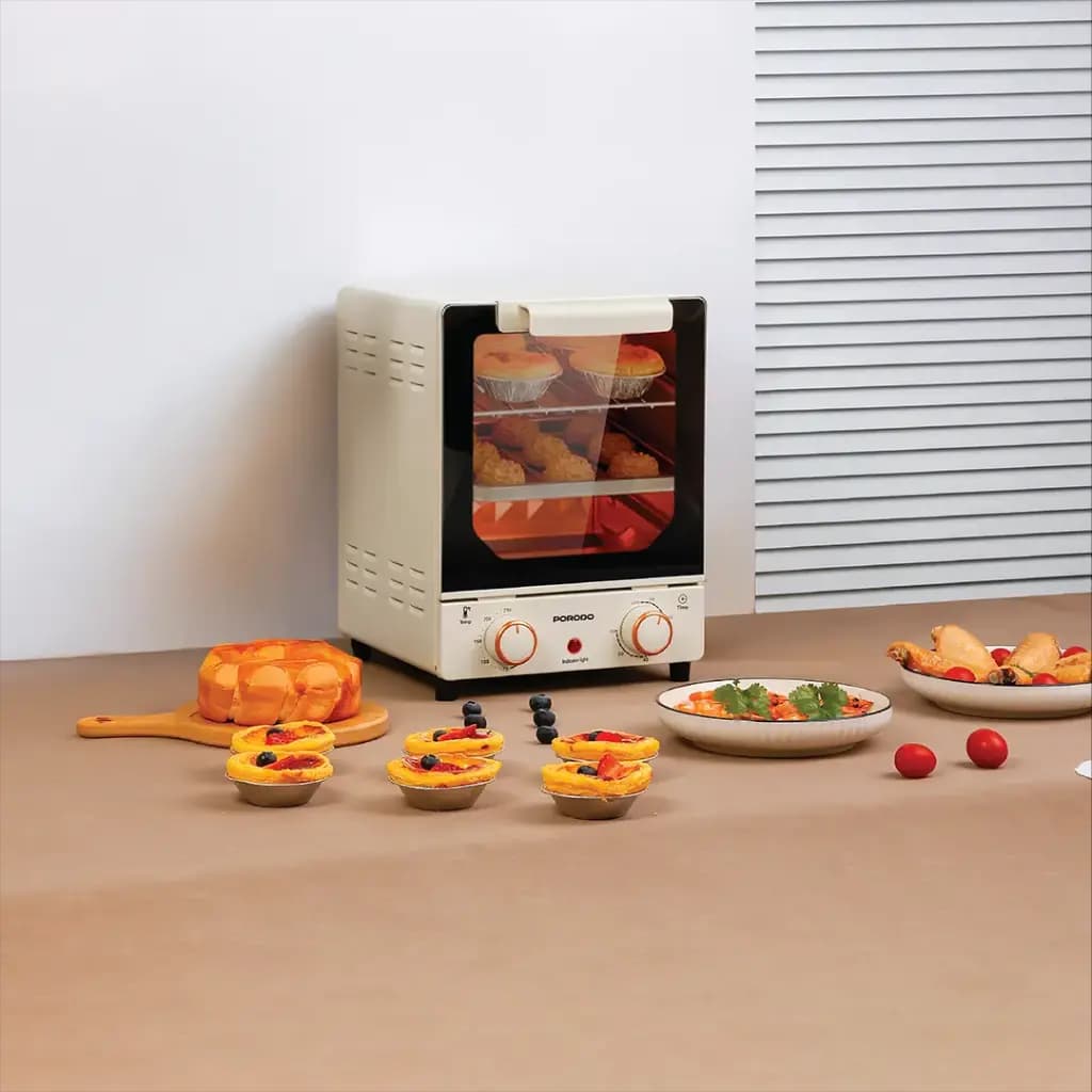 Porodo Vertical Design Temp Glass Mini Oven