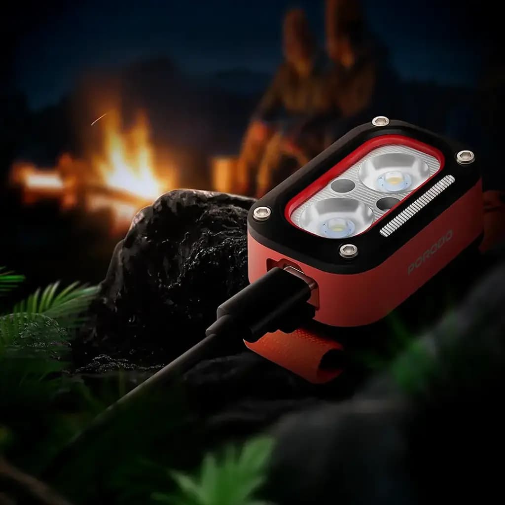 Porodo Wave-Sensor Rechargeable LED Headlamp