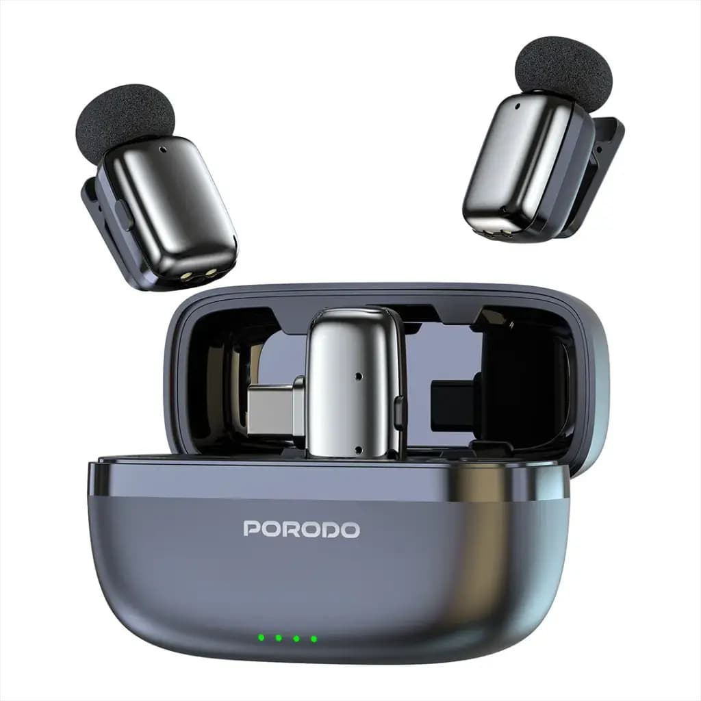 Porodo Wireless Lavalier Microphones Type-C