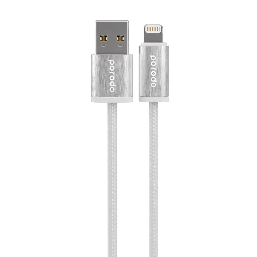 Porodo Woven Braided USB-A to Lightning Cable 1.2m